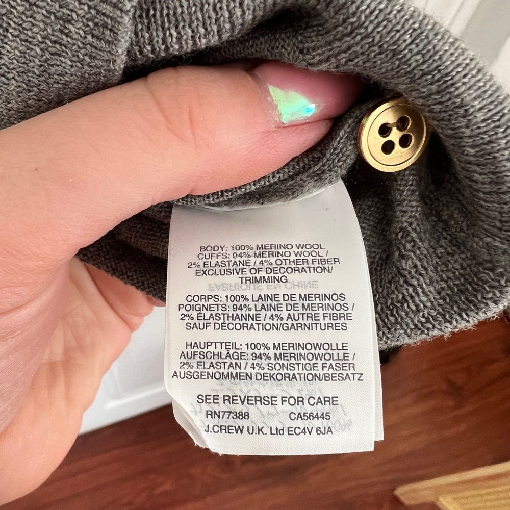 Tropical Bird Embroidered J. Crew Cardigan - Picture 5 of 6